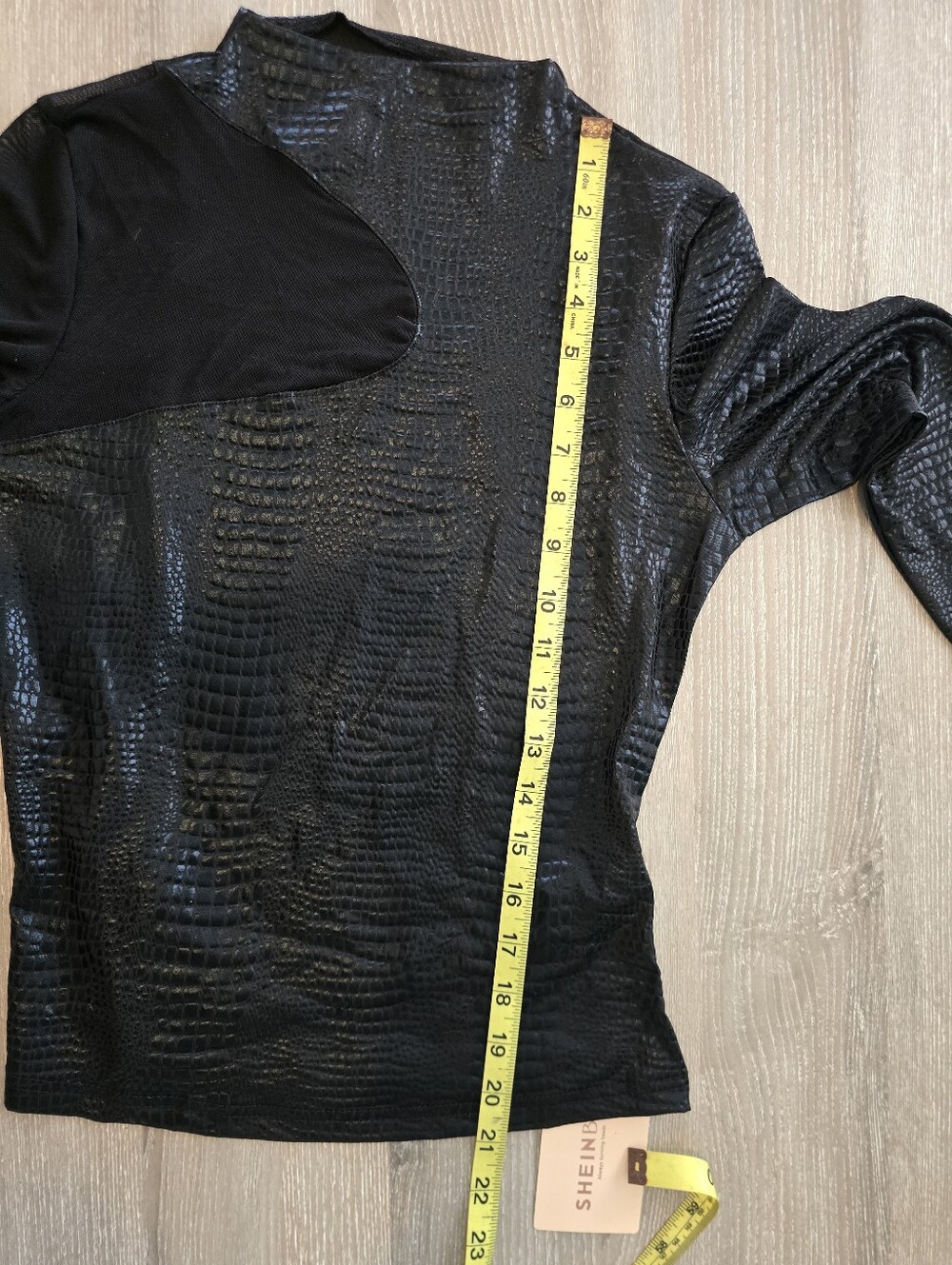 Faux-Leathee Asymmetric Top - Picture 7 of 8